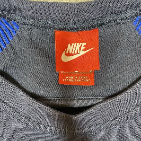 NIKE SPORTSWEAR TECH FLEECE CREW SHIRT NAVY / Blue 809537-451 Unisex Medium - Picture 7 of 13